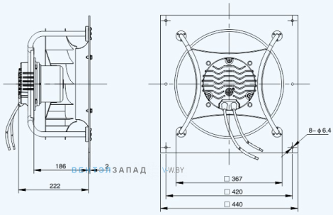 Габаритные размеры Sanmu ECF-K-6E310-PLHDAL5