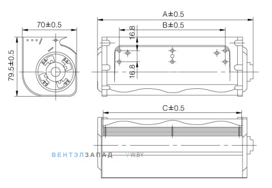 Fans Weiguang YJF45.360 габаритные размеры