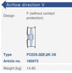 Исполнение, направление потока, схемы Ziehl-abegg FC035-2DF.6K.V8
