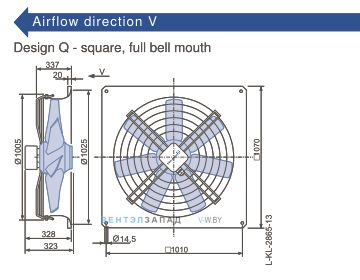 Ziehl-abegg FC091-SDQ.7Q.A7 axial fan
