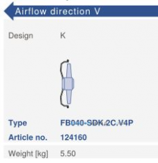 Варианты исполнения, направление потока Ziehl-abegg FB040-SDK.2C.V4P