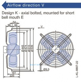 Габаритные размеры, подбор Ziehl-abegg FB045-4EK.4I.V4S
