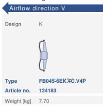 Варианты исполнения, направление потока Ziehl-abegg FB045-6EK.4C.V4P