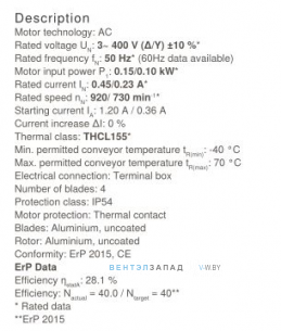 Производительность, мощность, аналоги, купить Ziehl-abegg FB045-SDK.4C.V4L