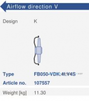 Варианты исполнения, направление потока Ziehl-abegg FB050-VDK.4I.V4S