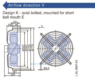 Габаритные размеры, подбор Ziehl-abegg FB063-8EK.4I.V4S