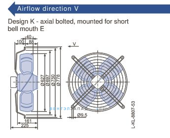 Габаритные размеры, подбор Ziehl-abegg FB063-SDK.4I.V4L