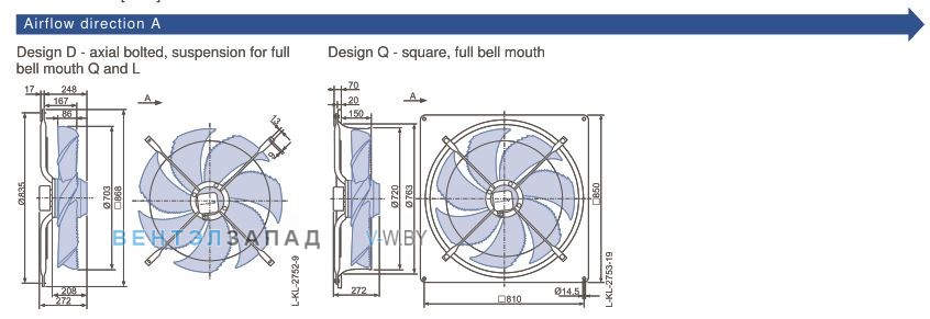 Размеры, схема, сертификаты Ziehl-abegg FN071-NDQ.6F.V7P2