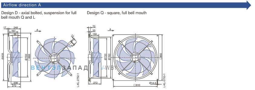 Размеры, схема, сертификаты Ziehl-abegg FN071-VDQ.6N.V7P2