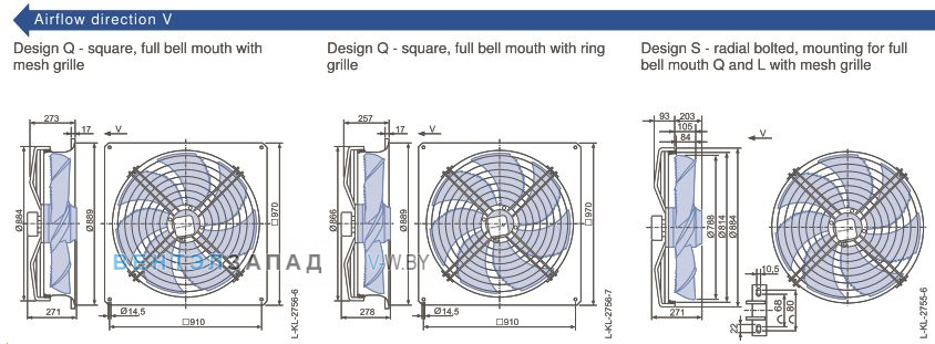Размеры, схема, сертификаты Ziehl-abegg FN080-SDI.6N.V7
