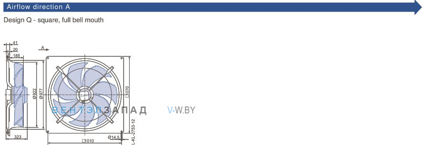 Размеры, схема, сертификаты Ziehl-abegg FN091-VDI.7Q.V5P1