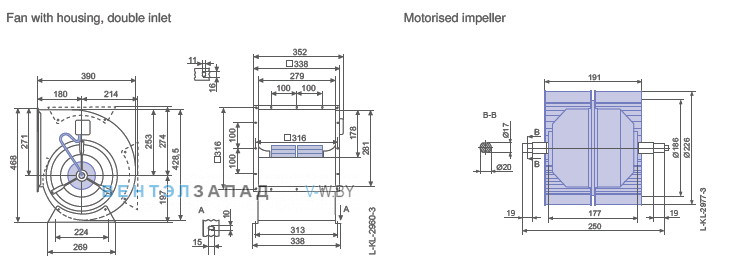 Размеры RZ22P-4EW.4I.1L