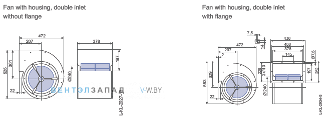 Размеры RZ28S-4DW.6L.2L