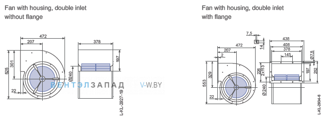 Размеры  RZ28S-4EW.6L.2L