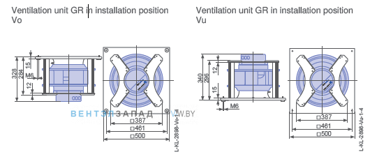 Установочные размеры ER35C-ZID.DC.CR 1ф 220V