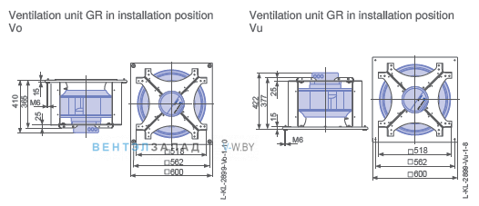 Установочные размеры RH45C-ZID.GG.CR 3ф 220V