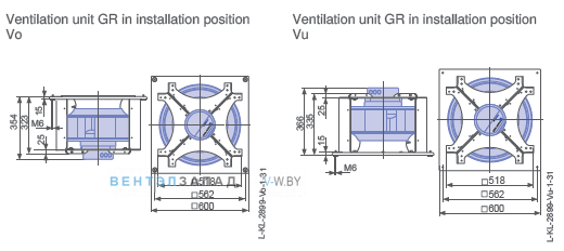 Установочные размеры RH45C-ZIK.DC.CR 1ф 220V