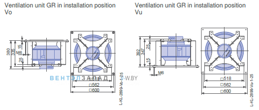 Размеры ER45C-ZIK.GG.CR 3ф 220V