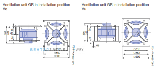 Установочные размеры RH45C-ZIK.DC.CR 3ф 220V