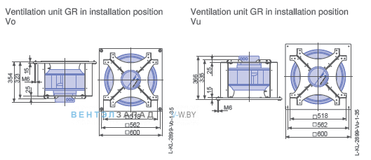 Установочные размеры RH45C-ZIK.DG.CR 3ф 380V