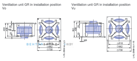 Установочные размеры RH56C-ZID.GG.CR 3ф 380V