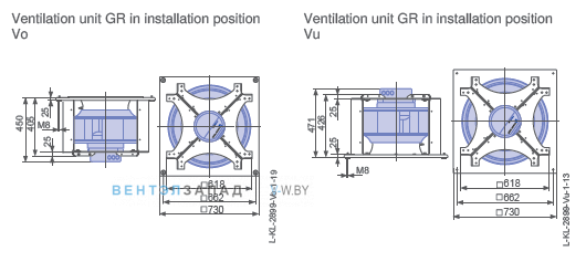 Установочные размеры RH56C-ZIK.GG.CR 3ф 380V