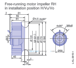 Размеры RH19L-2EP.W6.1R