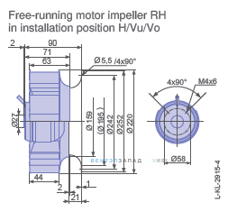 Размеры RH22L-2EP.W6.1R