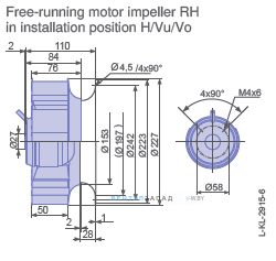 Размеры RH22L-2EP.WC.2R