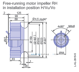 Размеры RH22L-2EP.WC.4R