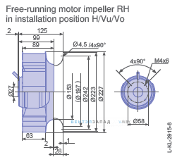 Размеры RH22L-4EP.WA.4R
