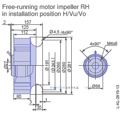 Размеры RH28L-4EP.WC.2R
