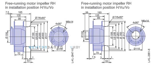 Размеры RH31M-2EK.3F.2R