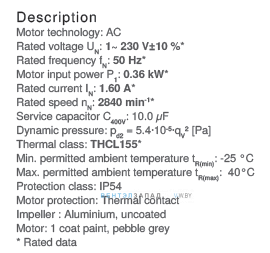 Рабочие параметры RH31M-2EK.3F.3R