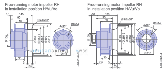 Размеры RH31M-2EK.3F.3R