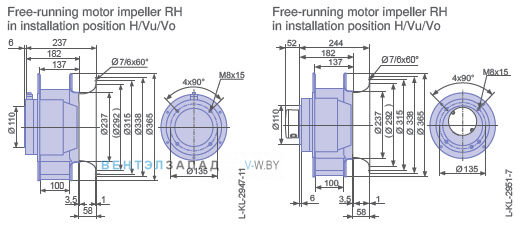 Размеры RH35M-2DK.5L.3R