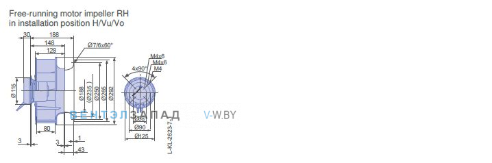 Размеры RH28V-6IP.0E.1R