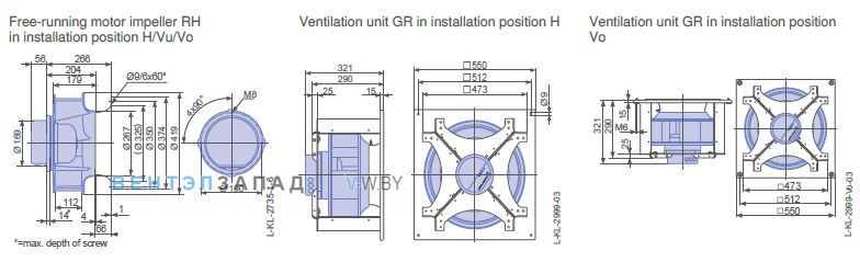 Размеры RH40V-ZIK.DC.1R 3- фазный 220V