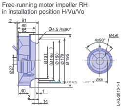 Размеры  RH19V-2EP.W6.1R