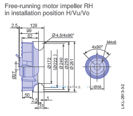 Размеры  RH25V-2EP.WD.1R