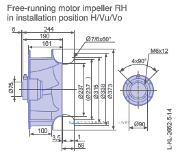 Размеры RH35V-4EK.2F.1R