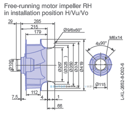 Размеры  RH40V-4DK.4C.1R