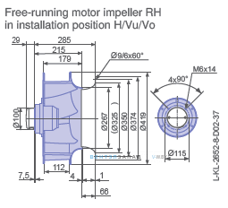 Размеры RH40V-4EK.4I.1R