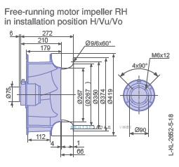 Размеры RH40V-6DK.2C.1R