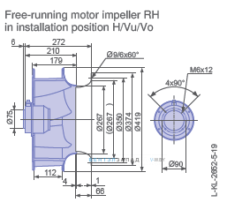 Размеры RH40V-6EK.2F.1R