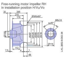 Размеры RH40V-6EK.4C.1R