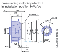 Размеры RH45V-4DK.4F.1R