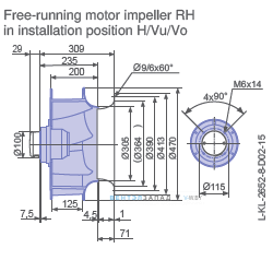 Размеры RH45V-4DK.4I.1R