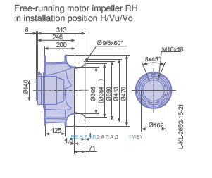 Размеры RH45V-4DK.6F.1R