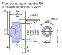 Размеры RH45V-4EK.4I.1R